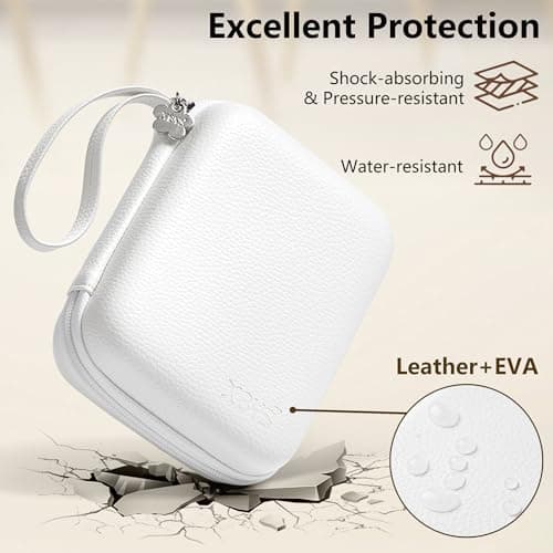 Linpr Portable Charger Case, Tech Electronic Organizer Bag, White, L — view 4