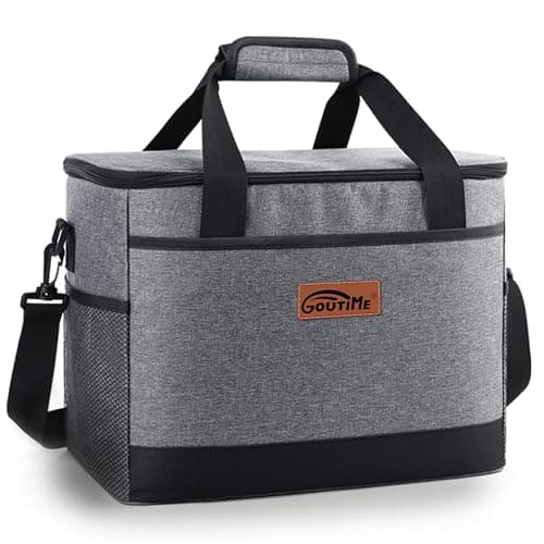 Goutime 26L Insulated Lunch Cool Bag, Waterproof Leakproof Tote (Grey)