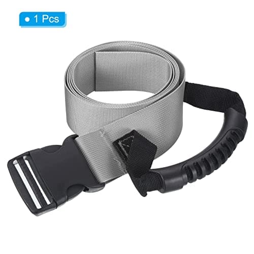 PATIKIL Carrying Strap with Handle, Adjustable Nylon Belt for Moving Lifting Boxes Grocery Luggage, Gray — view 3