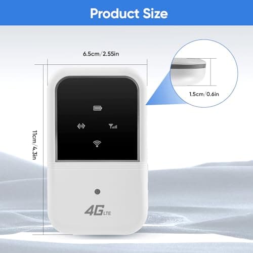 Portable 4G LTE Mobile WiFi Router, Pocket WiFi Hotspot 150Mbps, Pocket WiFi Travel Router, 3000mAh, 150Mbps, Connect Up to 10 Devices for Travel, Caravan & Remote Work — view 5