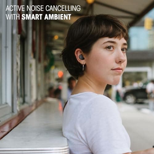 JBL Wave Buds 2, Wireless Noise Cancelling Bluetooth Earbuds with 40 Hours Playtime, JBL Pure Bass Sound, Smart Ambient Technology, IP54 Water and Dust Resistant, Multi-Point Connection, Black — view 3