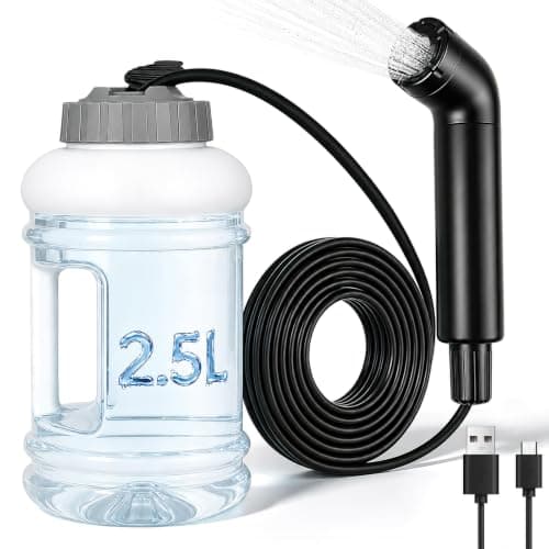 2.5L Electric Portable Bidet,Rechargeable Handheld Sprayer with 3 Speeds,Toilet Spray with 800mAh Battery for Personal Hygiene & Postpartum Care,IPX6 Waterproof,Travel Shattaf for Outdoor Camping