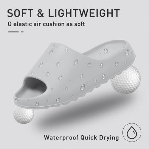 Cloud Sliders for Men and Women Super Comfy Soft Pillow Slides, Unisex Non-Slip Quick-Drying Shower Slippers, EVA Lightweight Thick-Soled Sports Relax Sandals Pool Sliders for Indoor Outdoor Beach — view 5