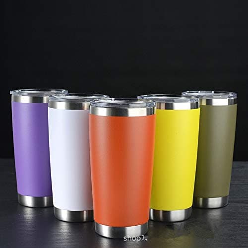 Gteller 20 oz Stainless Tumbler, Double Wall Stainless Steel Insulated Travel Mug for Keep Hot and Cool (White) — view 3