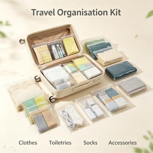 25Pcs Reusable Zip Lock Bags, 5Sizes Waterproof Travel Clothes Storage Bags — view 5