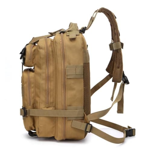 Thuram 20 Liters Durable Nylon Waterproof Fishing Backpack Outdoor Military Tactical Sports Hiking Casual Daypacks (Khaki) — view 5