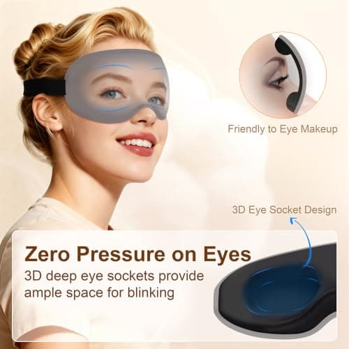 Gritin 100% Blackout Sleep Eye Masks for Women&Men, Side Sleepers Friendly — view 3