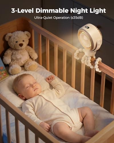 SWEETFULL Portable Pram Fan, 4000mAh Rechargeable Clip-On Baby Stroller Fan — view 6