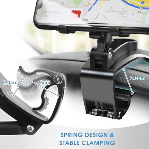 TOFURT Car Mobile Phone Holder 360 Degree Rotation Car Dashboard Cell Phone Mount Automobile Cradle Suitable for 4 to 7 Inch Smartphones — view 4