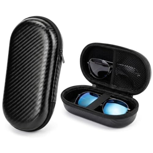 suction 2 PCS Double Glasses Case, Sunglasses Case Hard Shell, Protective Eyewear Storage, Compact Design for Travel, Durable Hard Shell Construction, Secure Dual Compartment Organisation