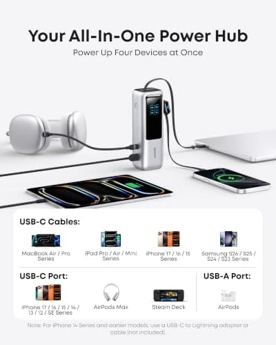 Anker Power Bank, 25,000mAh Travel Essential with 165W Total Output — view 5