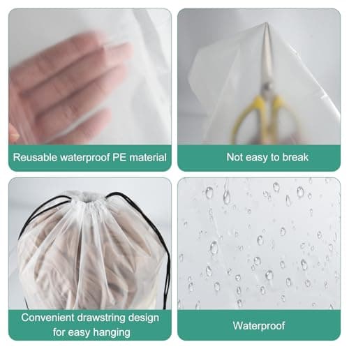 12 Pcs Shoe Bags for Travel PLULON Clear Drawstring Travel Shoe Bags for Packing Waterproof Dustproof Shoes Organizer Pouch Travel Accessories Shoe Storage Bag for Women Men Portable Travel Essentials — view 3