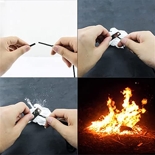WLDOCA 1 pair Multifunctional paracord shoelace Adventure Camping Shoelace Flint Fire Starter Scraper Kits for outdoor hiking camping,D,1 — view 3