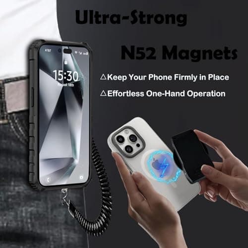 CCSmall Magnetic Phone Clip for Belt with Anti-Theft Chain for MagSafe EYJ — view 5