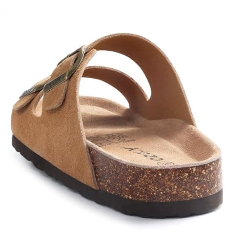 ODOLY Unisex Comfortable Cork Footbed Slide Sandals with Arch Support — view 5