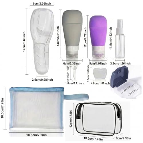 Stiqué TSA Approved Travel Bottles Set 15-Piece – Leak Proof Silicone Travel Size Containers – Complete Carry On Toiletry Kit for Women & Men — view 3