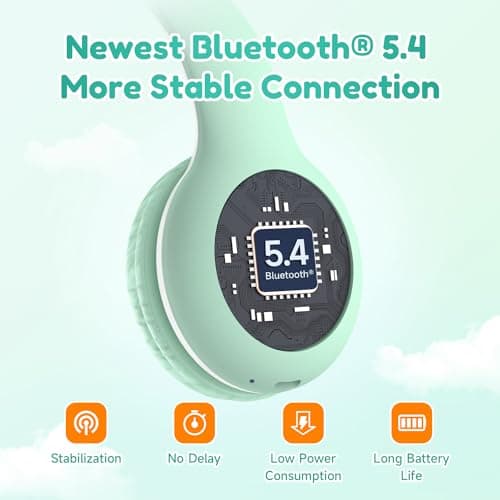 EarFun K2 Kids Headphones Wireless with Mic 45H Playtime, Volume Limit — view 4