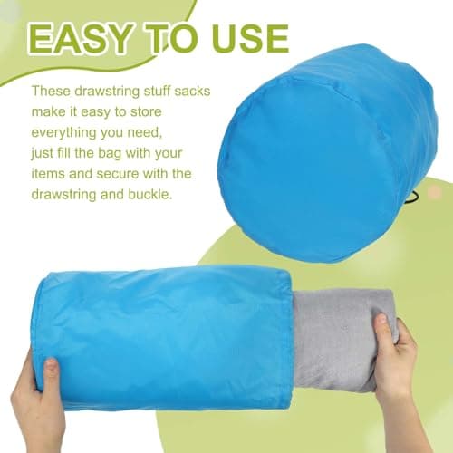 YELARXI Stuff Sack with Toggle, 7x13Inch (Dark Green) — view 5