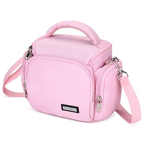 BAIGIO Camera Bag for DSLR SLR, Camera Case Waterproof (Pink)