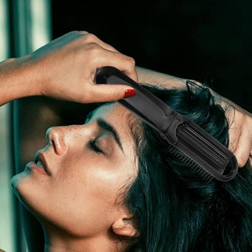 Folding Hair Brush with Mirror Portable Hair Brush Mini with Mirror Compact es for Women Travel for Men Pocket Brush Hair Styling Tools for Any — view 6