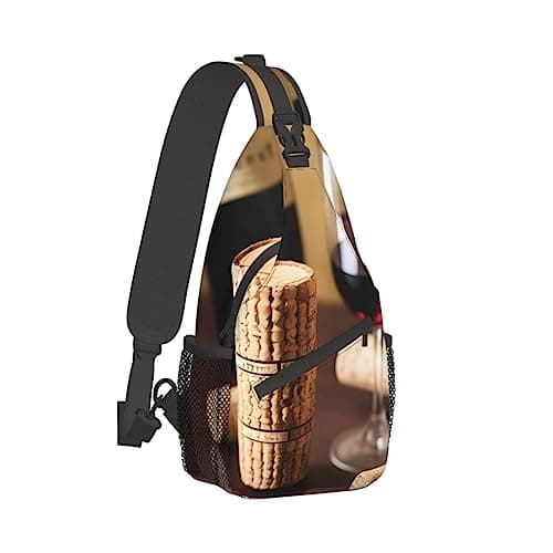 FRESQA Cartoon Owls Cute Chest Bag Diagonally Sling Backpack Men Women Travel By Multifunctional Outdoor Sports Daypack, Wine Cork, One Size — view 2
