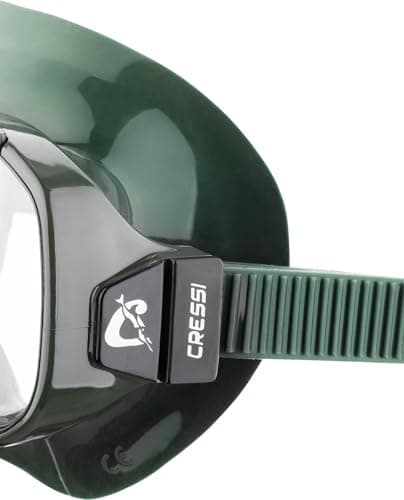 Cressi Perla Separate Glass Mask & Snorkel Set for Adults - Low-Volume Diving Mask - Dry-Top Snorkel Set - For Diving & Snorkelling - Green - Single Perla Mask — view 6
