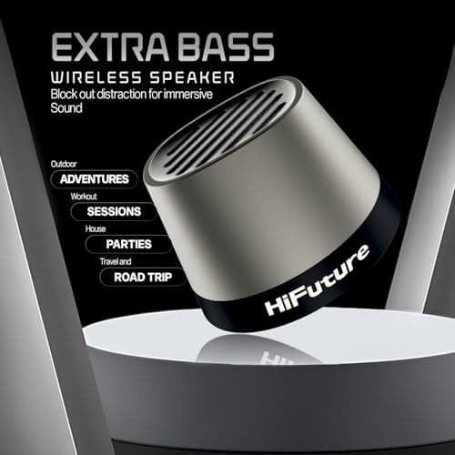 HiFuture Mega S Wireless Speaker, Silver Grey — view 4