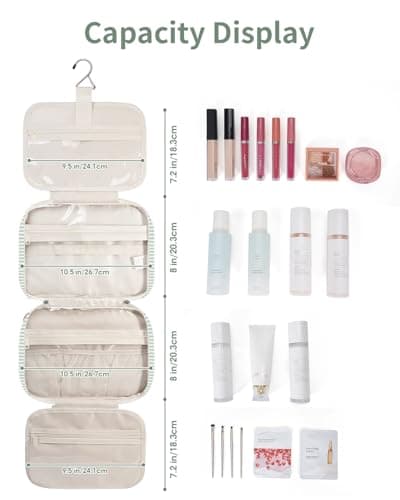 Narwey Hanging Travel Toiletry Bag for Women Toiletries Wash Bag — view 3