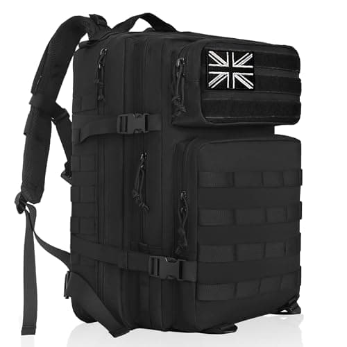 OUUTMEE Military Tactical Backpack 20L/25L/35L/45L, MOLLE Rucksack for Men