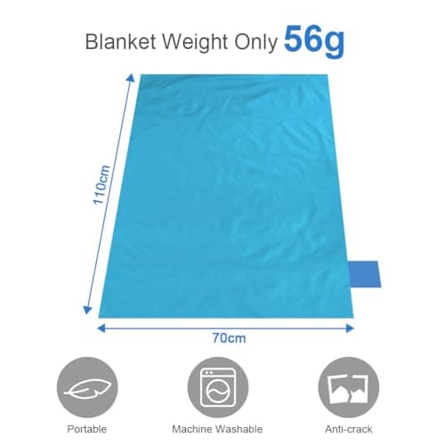 Ainiv Picnic Blanket, Mini Pocket Beach Mat 70 x 110 cm (1-2 People) — view 2