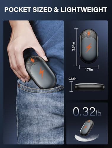 Hand Warmers Rechargeable 2 Pack, Up to 24Hrs, Magnetic 2 in 1 — view 5