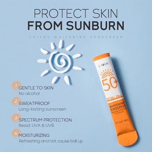 16 Pack Sunscreen SPF 50+ Travel Size – Water Resistant Sun Cream Without White Cast, Non-Greasy Mini Sun Protection for Face & Body, Lightweight UV Protection for Daily Use, 8g Per Piece — view 5