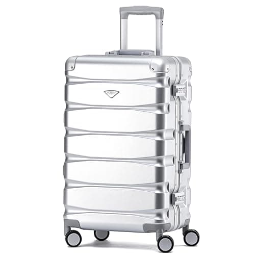 Flight Knight Premium Travel Suitcase - 8 Spinner Wheels - Built-in TSA Lock Lightweight Aluminium Frame, ABS Hard Shell Carry on Check in Luggage Highly Durable - Approved for Over 100 Airlines
