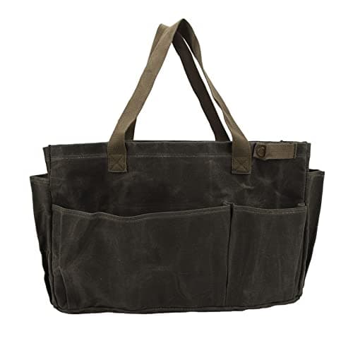 Canvas Pot Bag Durable Large Capacity for Camping, Garden Tool Bag for Outdoor Activities (Olive Green) — view 6
