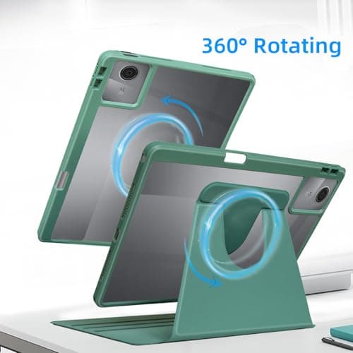idudao Case for Lenovo Idea Tab, Rotatable Cover with Stylus holder Tablet Pad Lenovo Idea Tab 11 inch TB336FU,Dark Green — view 2