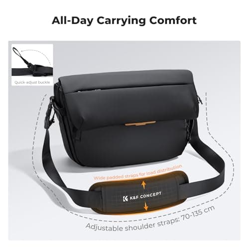K&F CONCEPT Camera Sling Bag,15LCamera Bag with Laptop Compartment Black — view 5