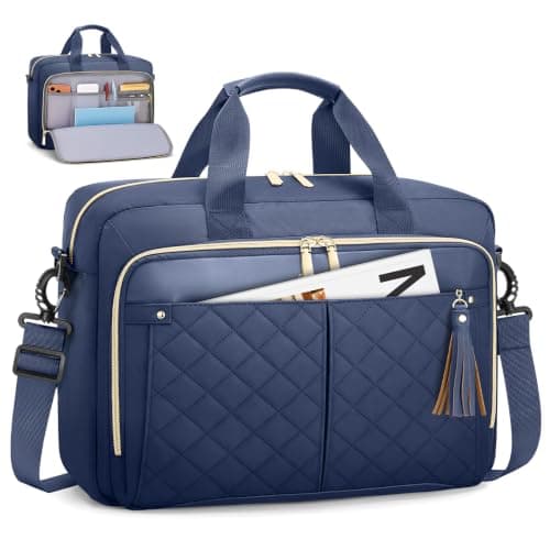 RAINSMORE Laptop Bags for Women 15.6 inch Large Capacity Briefcase Work Bag