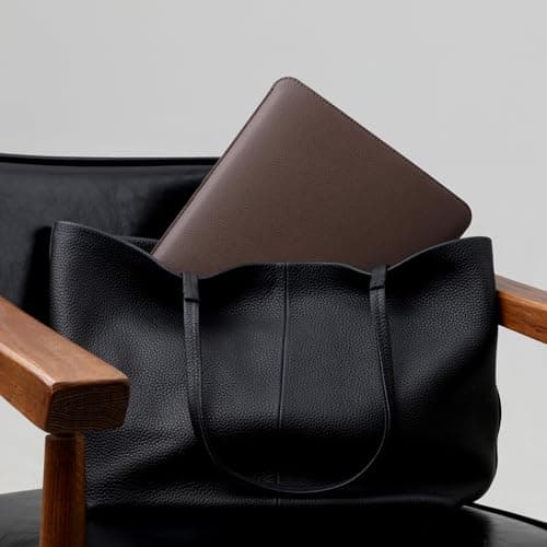 Comfyable Laptop Sleeve 14 Inch Precisely Compatible with MacBook Pro 14-inch M5 2026 A3426 A3427 M4 M3 M2 M1 Pro/Max 2025-2021, Faux Leather Cover Case, 14 in, Coffee — view 6