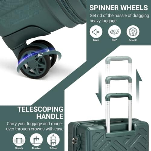 Supercase Cabin Suitcase, Lightweight Hard Shell Carry On Luggage — view 3