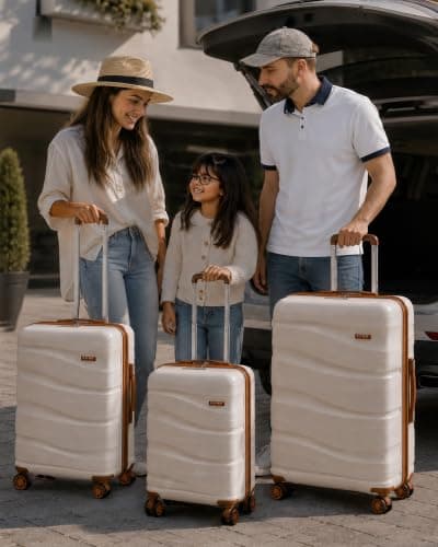 Kono Medium Suitcase 24 Inch, Durable Checked Luggage for Holiday Travel — view 6