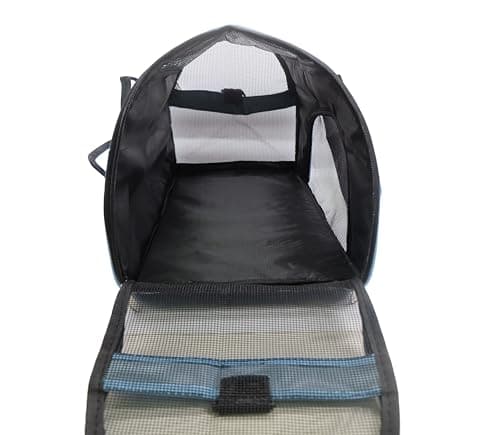 ZvoanSem Pet Carrier Bag,Small Cat Carrier Kitten Puppy little Dog Carrier for Travel Airline Approved Small Animal (Medium, Blue) — view 5