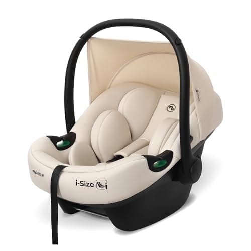 My Babiie MBCS02 i-Size Baby Car Seat - 40-87cm (Birth to 15 Months Approx.), R129, Group 0+, Lightweight Infant Carrier, Large Canopy, Newborn Insert, Adjustable Headrest - Ivory — view 6