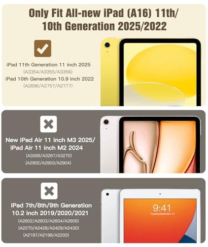 TiMOVO Case for iPad A16 11th Gen 11"/10th Gen 10.9" - Light Yellow — view 2
