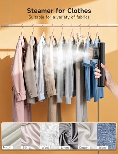 Sundu Steamer for Clothes, Portable 2 In 1 Travel Steamer Iron,15s Fast Heat-up, 4 Modes, LED Display, 20 Minutes of Continuous Ironing Handheld Garment Steamer for Travel and Home Black — view 4
