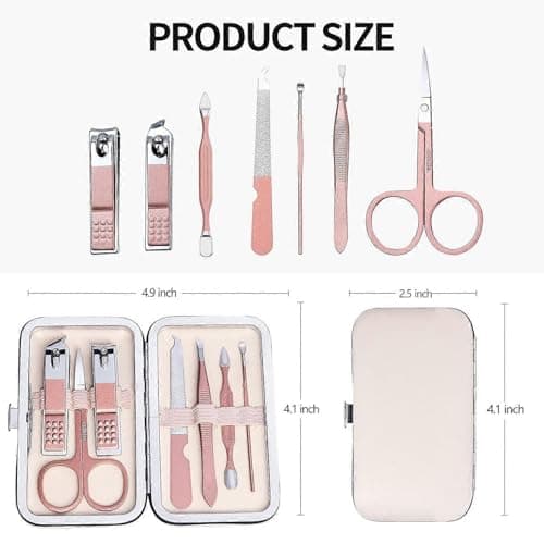 Manicure Set 7 Piece Nail Clipper Travel Manicure Pedicure Kit — view 4