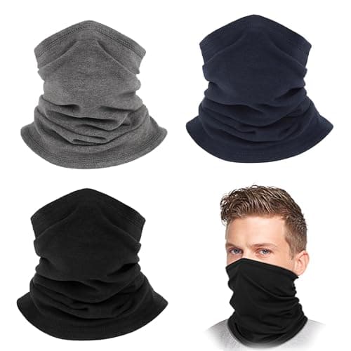 PSFXBM 3 Pack Snoods for Men Women, Winter Neck Gaiter Scarf, Neck Warmer Men, Cold Weather Accessories for Winter Outdoor Sports Skiing Cycling Running