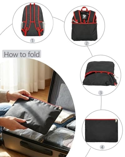 szyanlai Hiking Backpack for Men Women, 30L Ultra Lightweight Foldable Waterproof Rucksack,Back Pack Rucksack for Men Women Kids Camping Travel — view 5