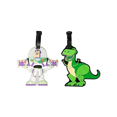 Disney Toy Story Buzz & Rex Green, White & Purple 2 piece Luggage Tags VT700654L.NX