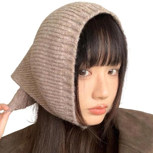 Unisex Knit Triangle Scarf Thicken Soft Wool Headband Neck Warmer for Outdoor Travel Winter Fashion Accessory Unisex Thicken Scarf for Hiking Camping Trip — view 6