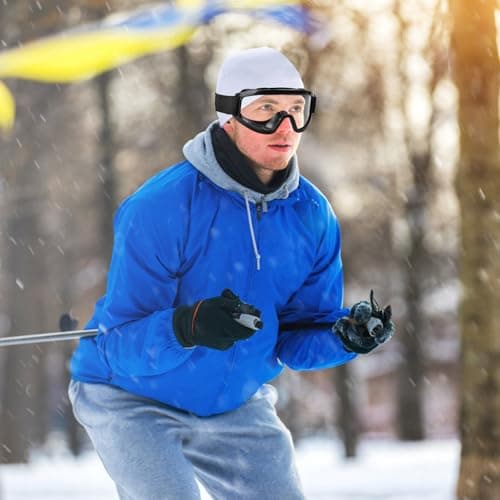 Wraparound Safety Goggles, Ski Glasses Protective Goggles, Anti-sand and Splash-proof, Unisex Snowmobile Bicycle Motorcycle Goggles for Construction, Lab, Welding, Outdoor Cycling (Transparent) — view 6